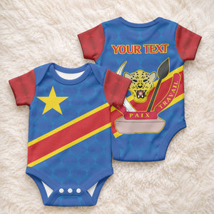 Africa DR of the Congo Personalized Baby Onesie Flag Style