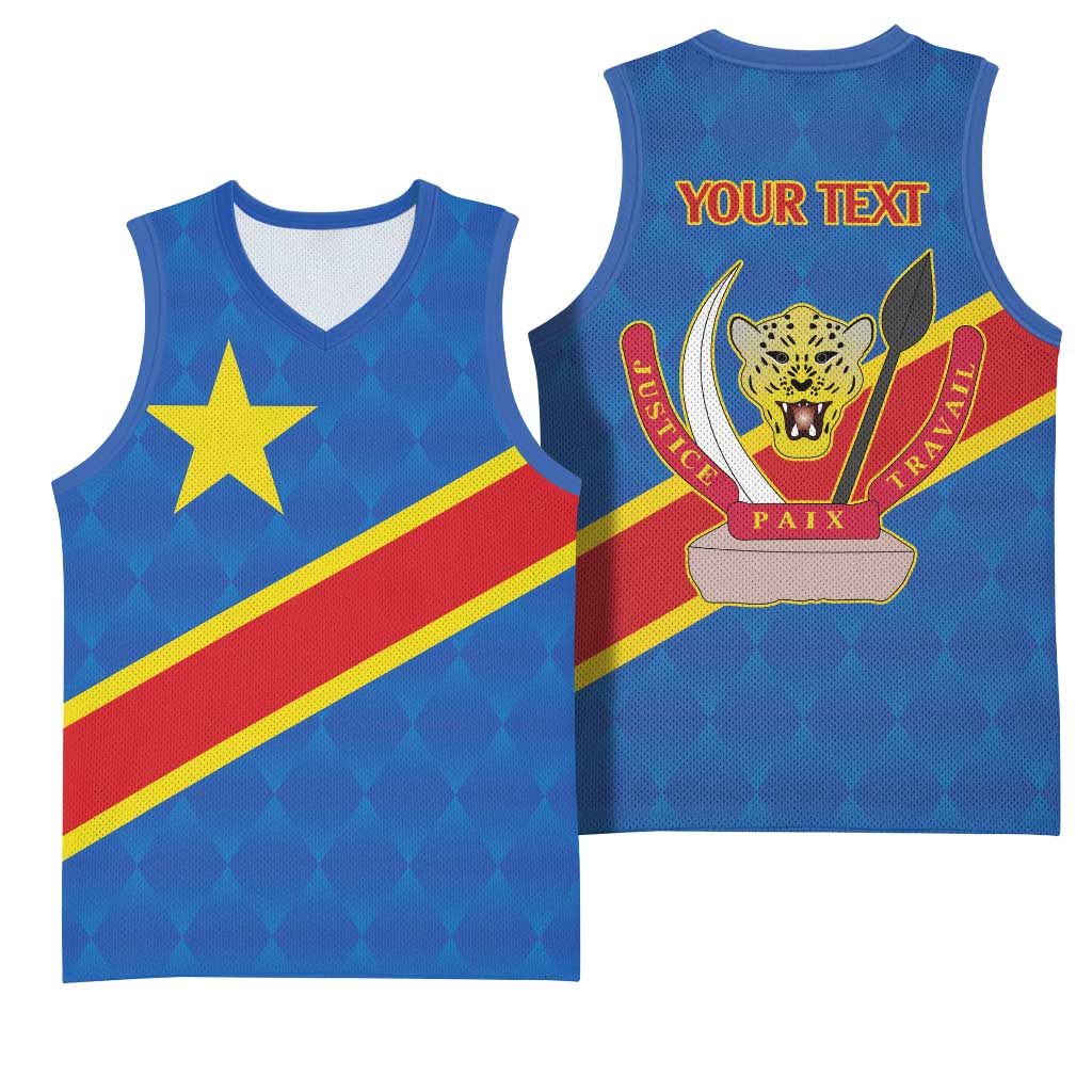 Africa DR of the Congo Personalized Basketball Jersey Flag Style LT9