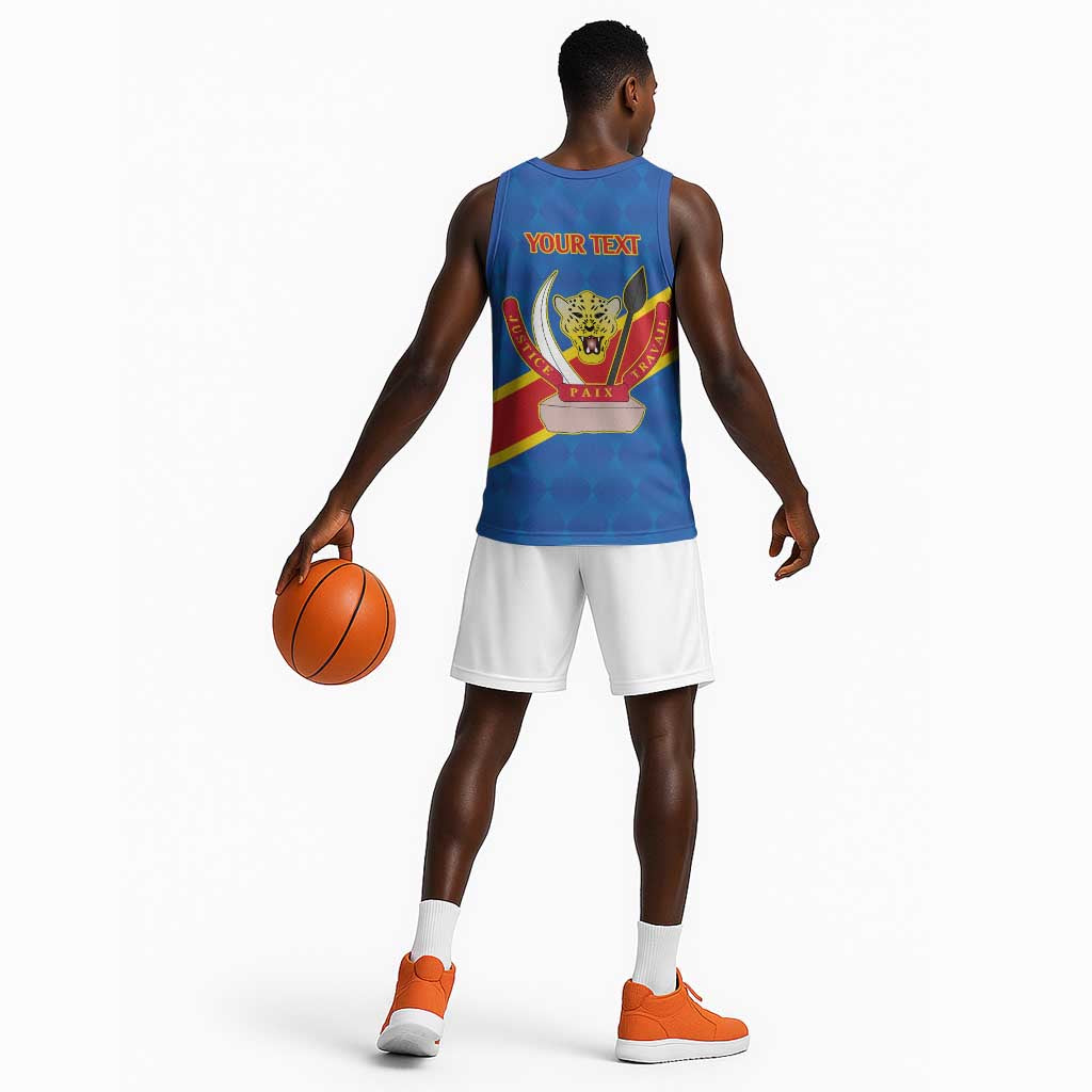 Africa DR of the Congo Personalized Basketball Jersey Flag Style LT9