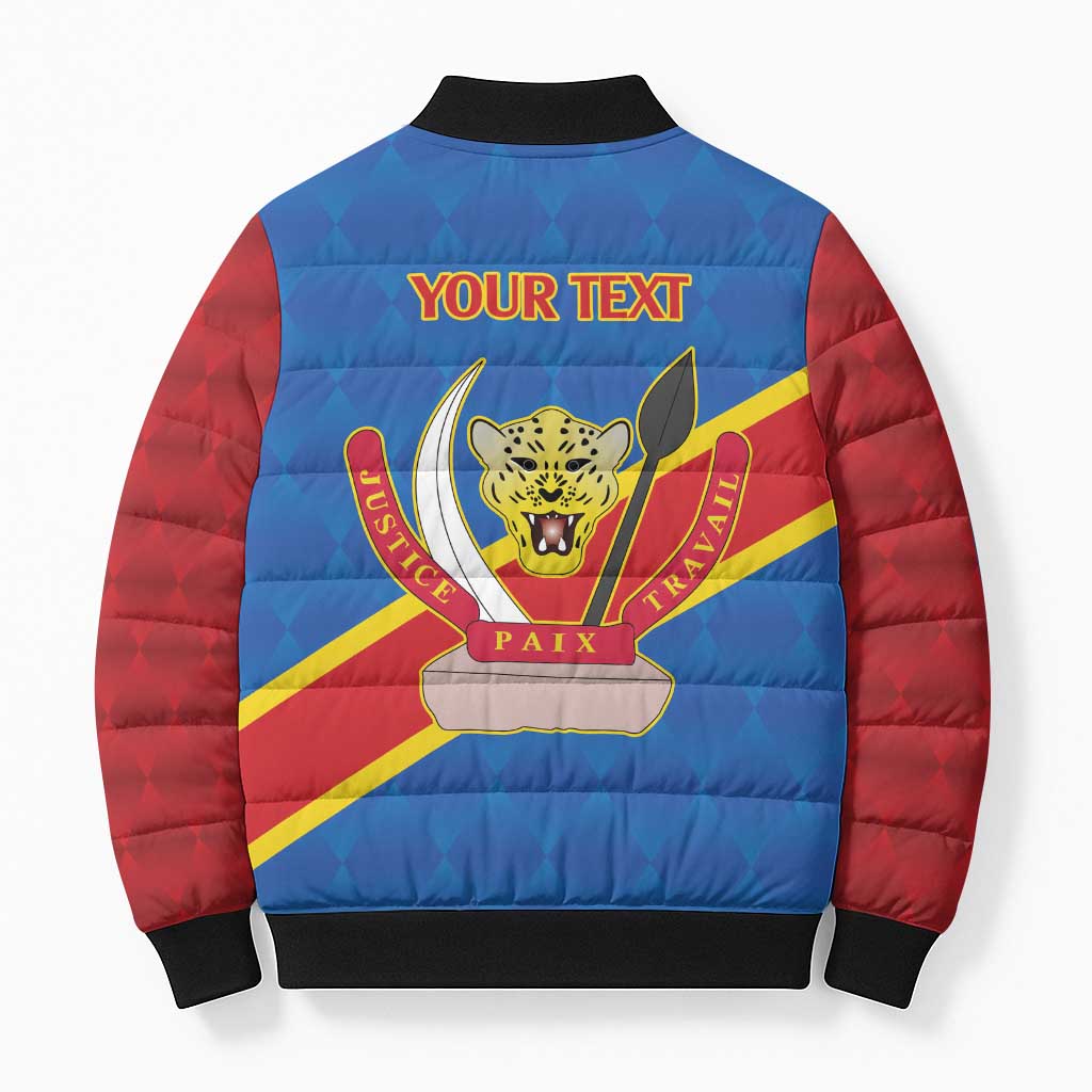 Africa DR of the Congo Personalized Bomber Puffer Jacket Flag Style