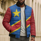 Africa DR of the Congo Personalized Bomber Puffer Jacket Flag Style