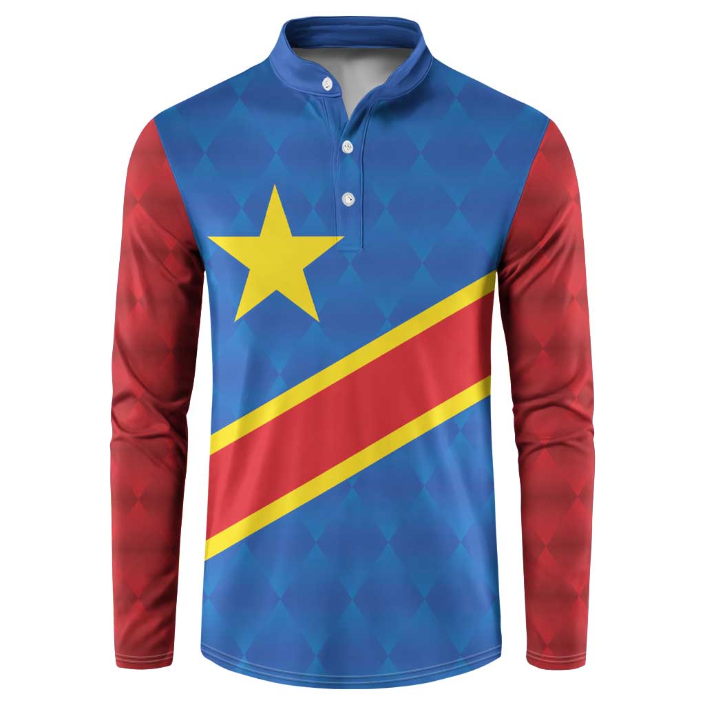 Africa DR of the Congo Personalized Button Sweatshirt Flag Style