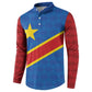 Africa DR of the Congo Personalized Button Sweatshirt Flag Style