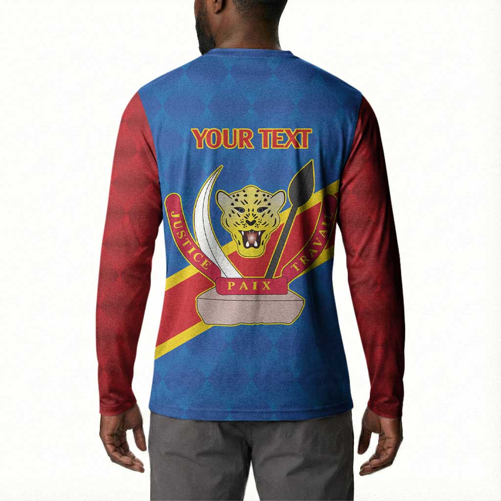 Africa DR of the Congo Personalized Button Sweatshirt Flag Style