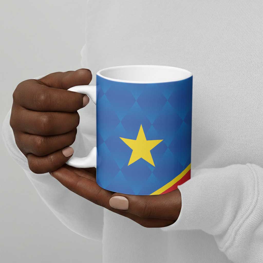 Africa DR of the Congo Personalized Ceramic Mug Flag Style