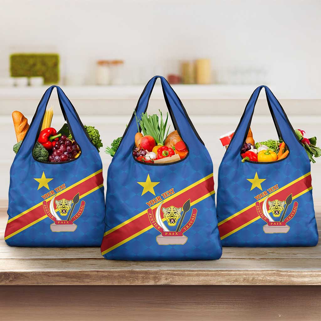 Africa DR of the Congo Personalized Grocery Bag Flag Style - African Pride