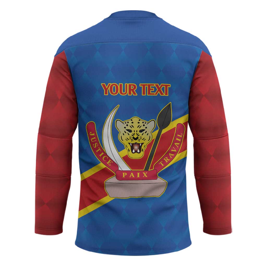 Africa DR of the Congo Personalized Hockey Jersey Flag Style