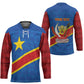 Africa DR of the Congo Personalized Hockey Jersey Flag Style
