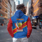 Africa DR of the Congo Personalized Hoodie Flag Style - African Pride