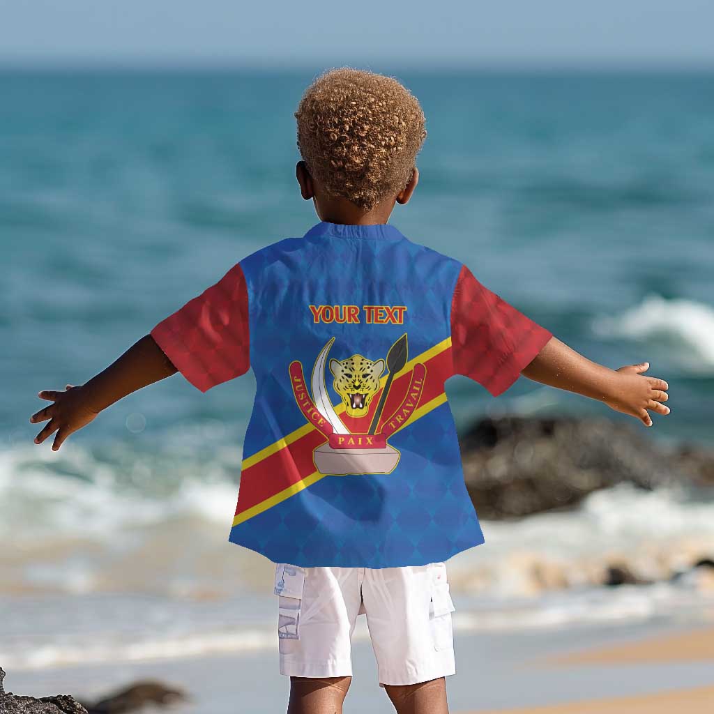 Africa DR of the Congo Personalized Kid Hawaiian Shirt Flag Style - African Pride