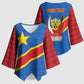 Africa DR of the Congo Personalized Kimono Sleeve Blouse Flag Style