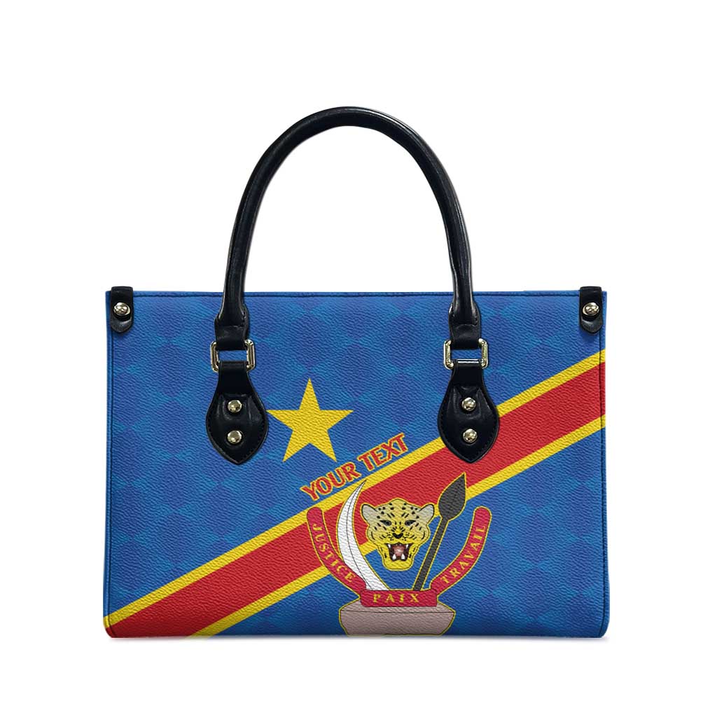 Africa DR of the Congo Personalized Leather Bag Flag Style