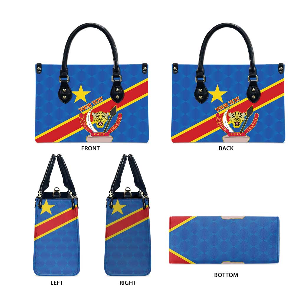 Africa DR of the Congo Personalized Leather Bag Flag Style