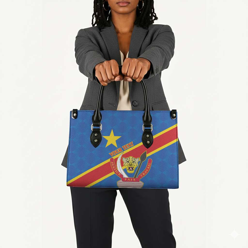 Africa DR of the Congo Personalized Leather Bag Flag Style