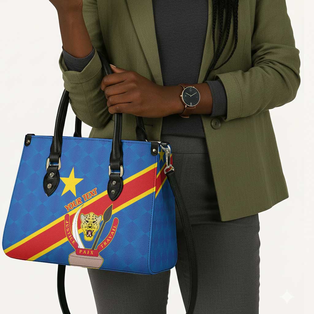 Africa DR of the Congo Personalized Leather Bag Flag Style