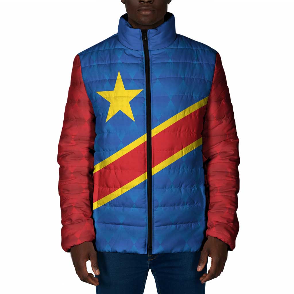 Africa DR of the Congo Personalized Padded Jacket Flag Style
