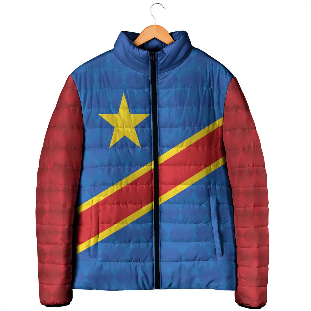 Africa DR of the Congo Personalized Padded Jacket Flag Style