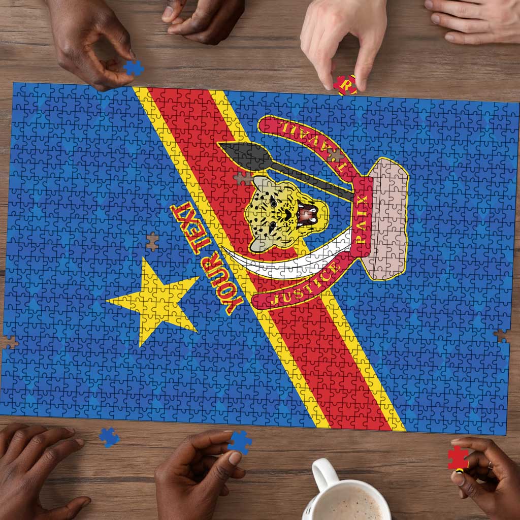 Africa DR of the Congo Personalized Puzzle Flag Style
