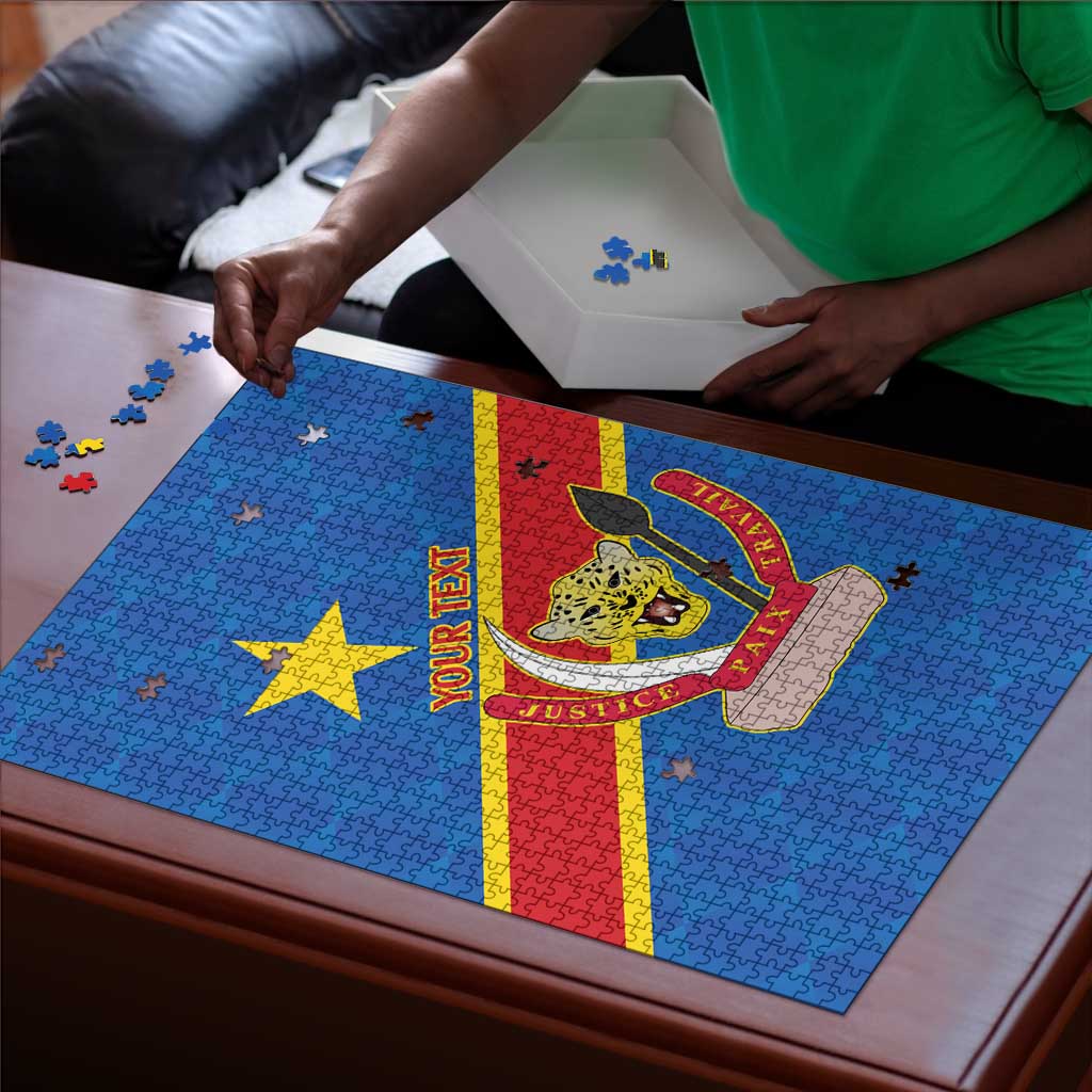 Africa DR of the Congo Personalized Puzzle Flag Style