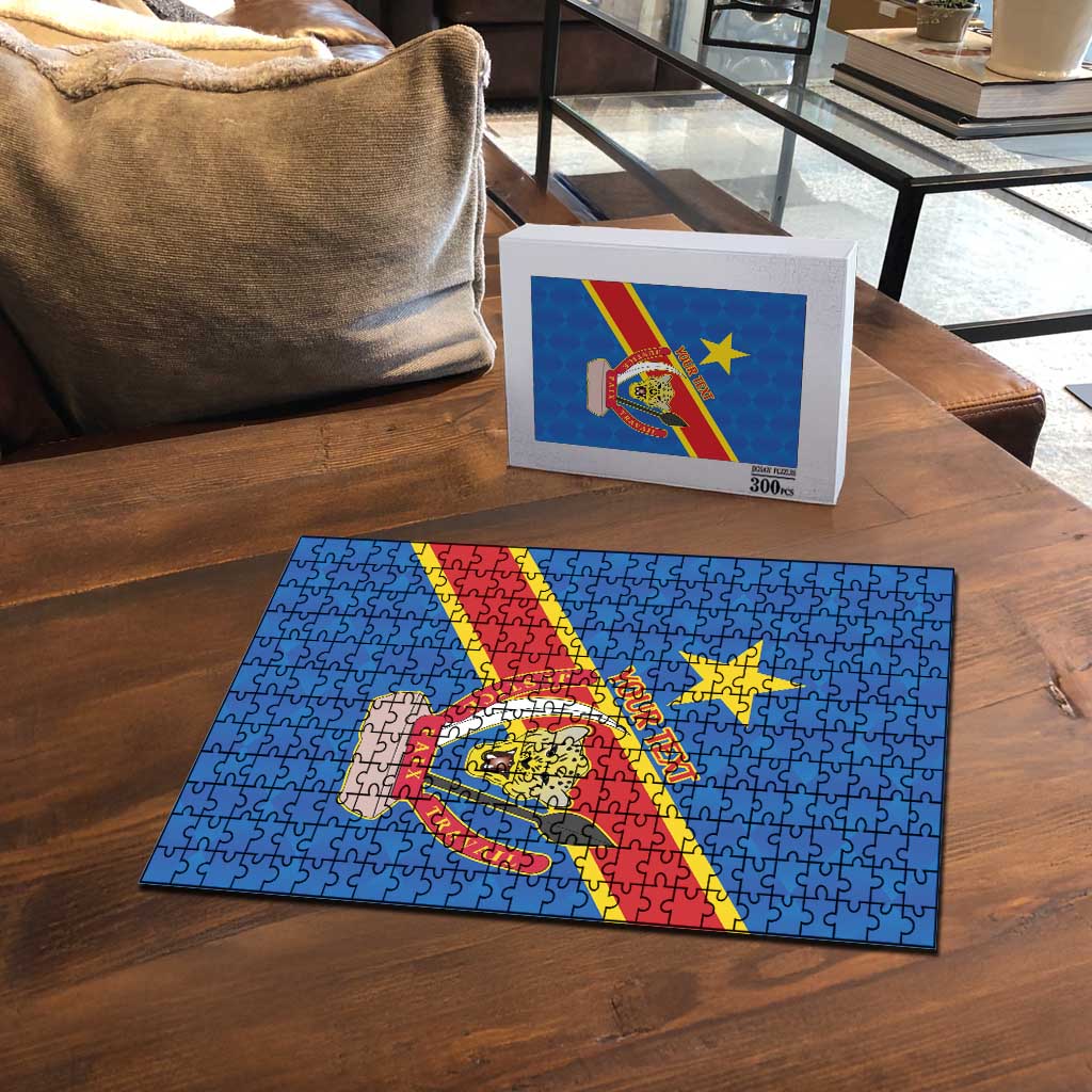 Africa DR of the Congo Personalized Puzzle Flag Style