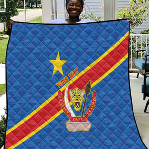 Africa DR of the Congo Personalized Quilt Flag Style - African Pride