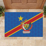 Africa DR of the Congo Personalized Rubber Doormat Flag Style - African Pride