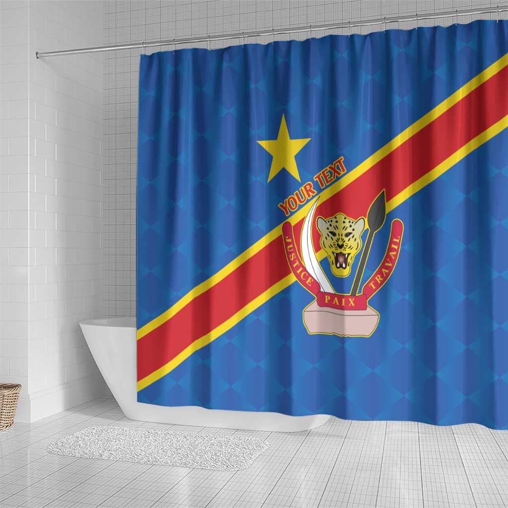 Africa DR of the Congo Personalized Shower Curtain Flag Style - African Pride