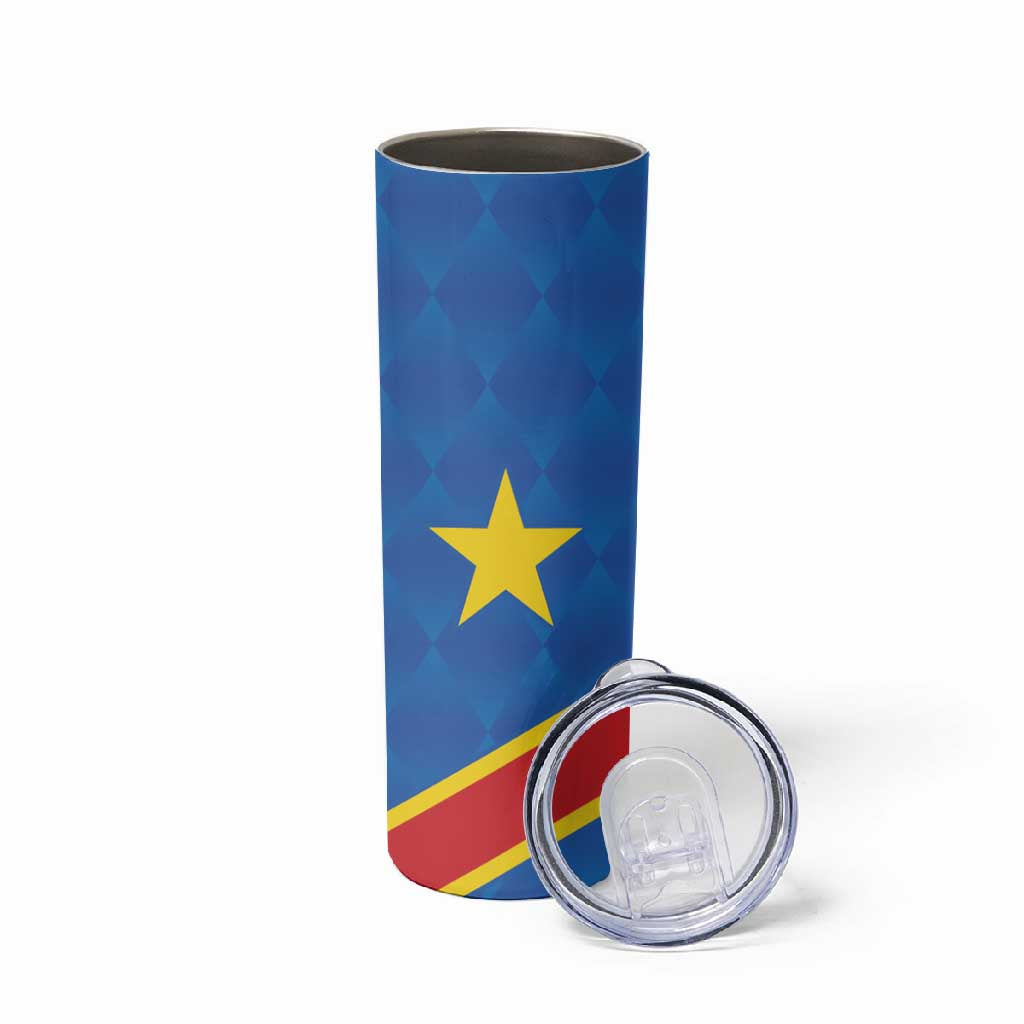 Africa DR of the Congo Personalized Skinny Tumbler Flag Style - African Pride