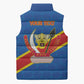 Africa DR of the Congo Personalized Sleeveless Puffer Jacket Flag Style