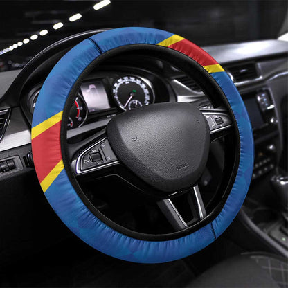 Africa DR of the Congo Steering Wheel Cover Flag Style - African Pride