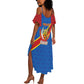 Africa DR of the Congo Personalized Summer Maxi Dress Flag Style - African Pride