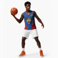 Africa DR Congo Football Custom Basketball Jersey Blue Leopard Skin Pattern LT9