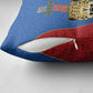 Africa DR Congo Football Custom Pillow Cover Blue Leopard Skin Pattern
