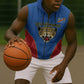 Africa DR Congo Football Custom Sleeveless Zip Hoodie Blue Leopard Skin Pattern - African Pride