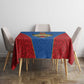 Africa DR Congo Football Custom Tablecloth Blue Leopard Skin Pattern - African Pride