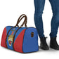 Africa DR Congo Football Custom Travel Bag Blue Leopard Skin Pattern