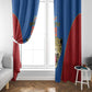 Africa DR Congo Football Custom Window Curtain Blue Leopard Skin Pattern - African Pride
