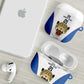 Africa DR Congo Football Custom AirPods Case White Leopard Skin Pattern