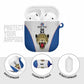 Africa DR Congo Football Custom AirPods Case White Leopard Skin Pattern