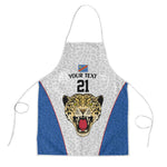 Africa DR Congo Football Custom Apron White Leopard Skin Pattern