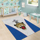 Africa DR Congo Football Custom Area Rug White Leopard Skin Pattern - African Pride