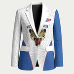 Africa DR Congo Football Custom Blazer White Leopard Skin Pattern