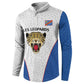 Africa DR Congo Football Custom Button Sweatshirt White Leopard Skin Pattern