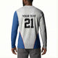 Africa DR Congo Football Custom Button Sweatshirt White Leopard Skin Pattern