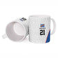 Africa DR Congo Football Custom Ceramic Mug White Leopard Skin Pattern