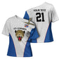 Africa DR Congo Football Custom Cross Shoulder Shirt White Leopard Skin Pattern