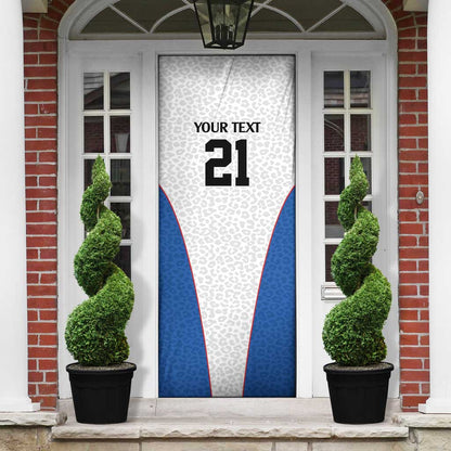 Africa DR Congo Football Custom Door Cover White Leopard Skin Pattern