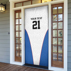 Africa DR Congo Football Custom Door Cover White Leopard Skin Pattern