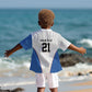 Africa DR Congo Football Custom Kid Hawaiian Shirt White Leopard Skin Pattern - African Pride