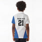 Africa DR Congo Football Custom Kid Polo Shirt White Leopard Skin Pattern - African Pride